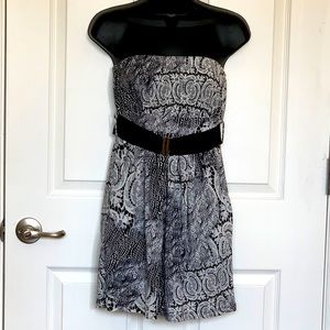 Black & White Patterned Mini Dress